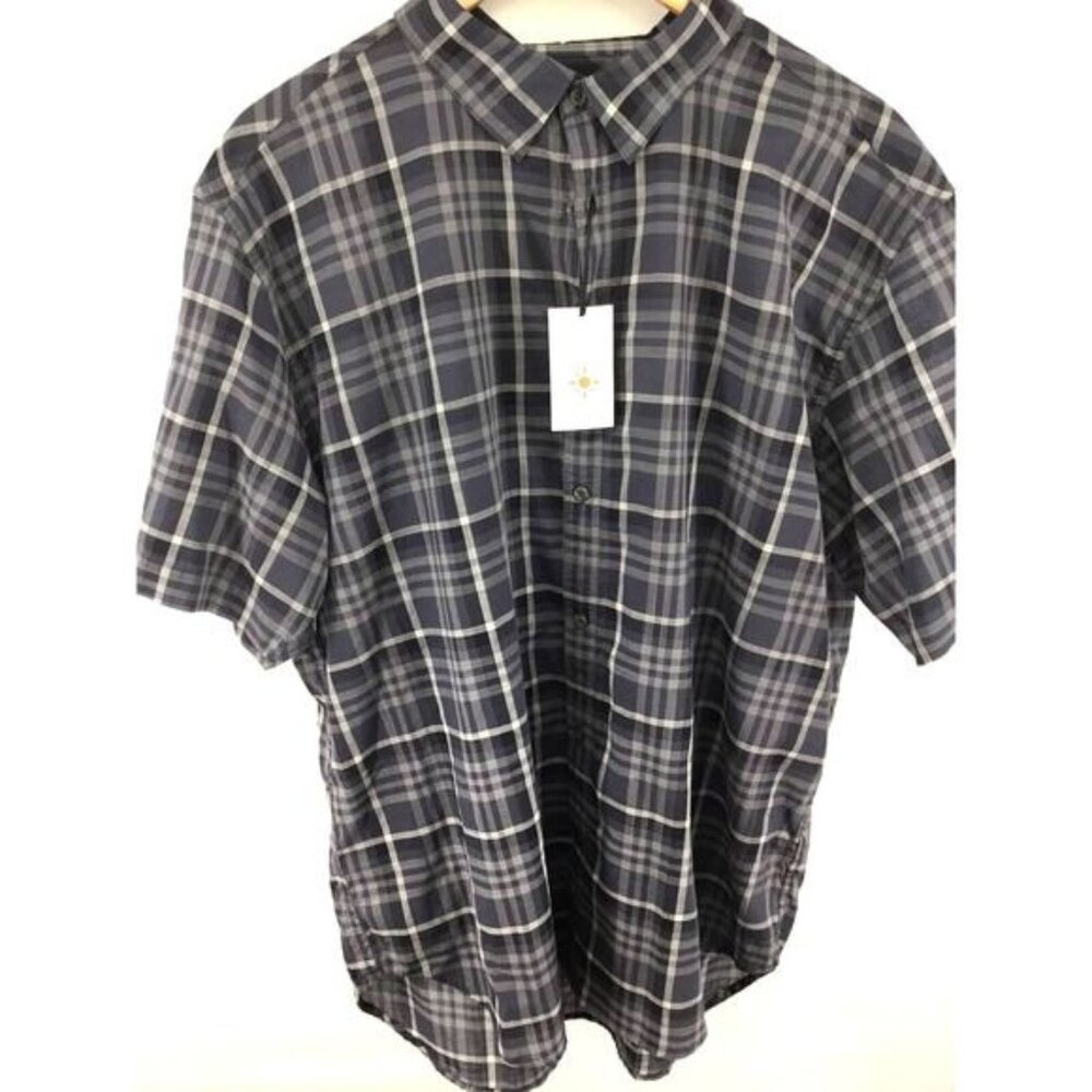 Coastaoro Short Sleeve Plaid‎ Shirt XL New